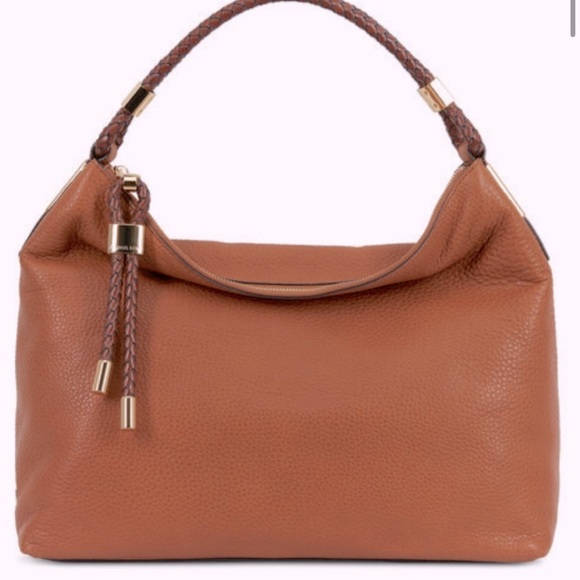 MICHAEL KORS COLLECTION
Skorpios Desert Tan Pebbled Leather Hobo
Bag $79… - Picture 14 of 16